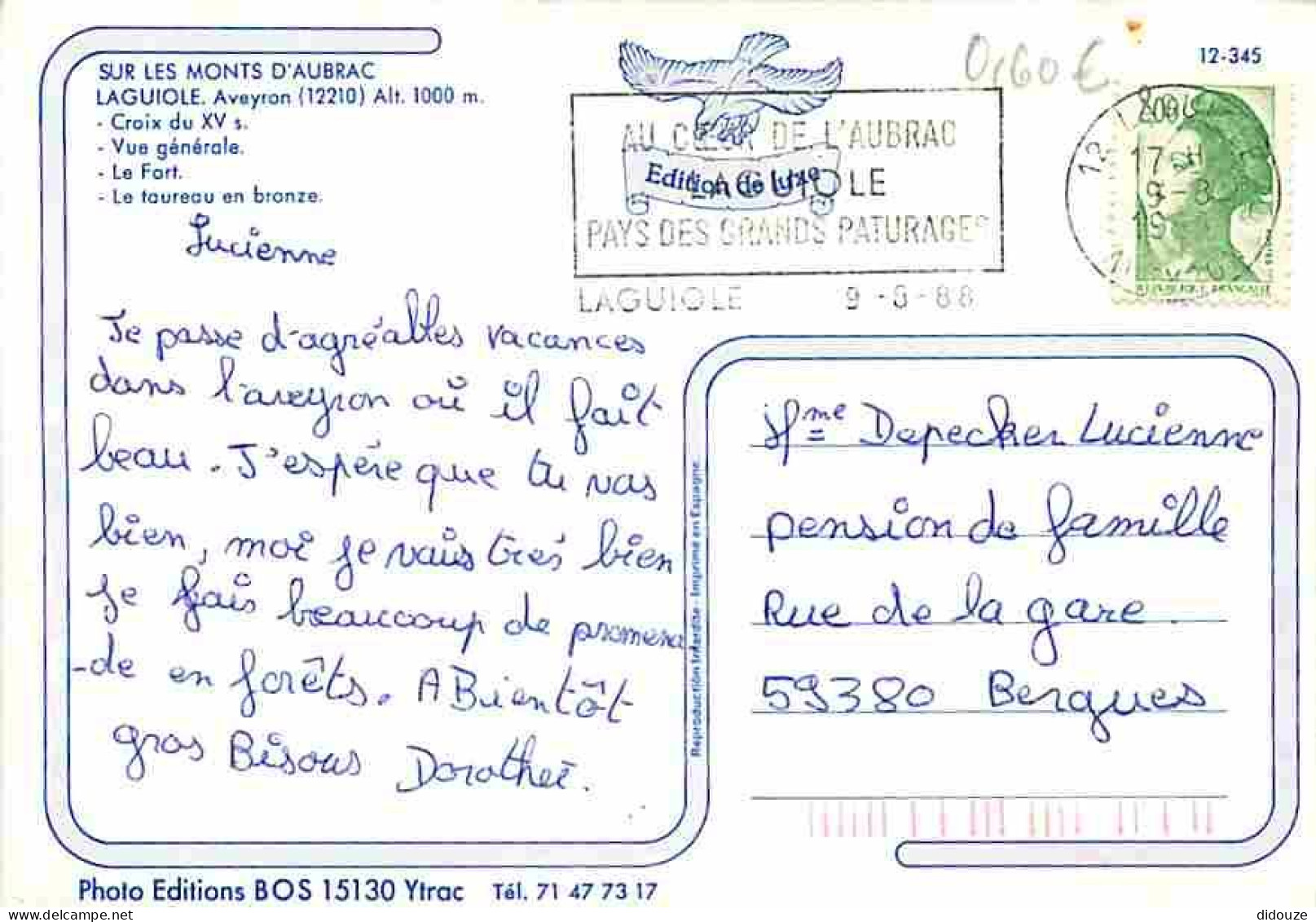 12 - Laguiole - Multivues - Flamme Postale - CPM - Voir Scans Recto-Verso - Laguiole