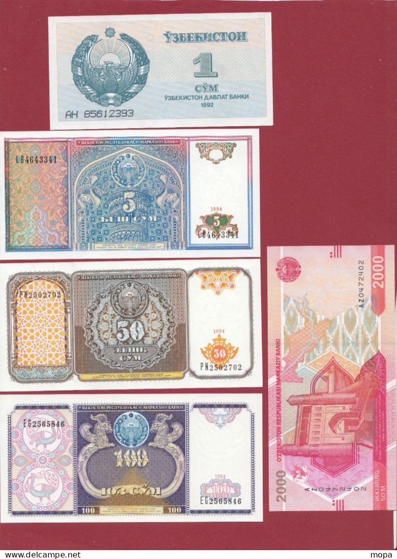 Ouzbékistan 9 Billets  En UNC - Uzbekistan