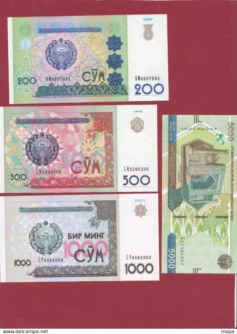 Ouzbékistan 9 Billets  En UNC - Usbekistan