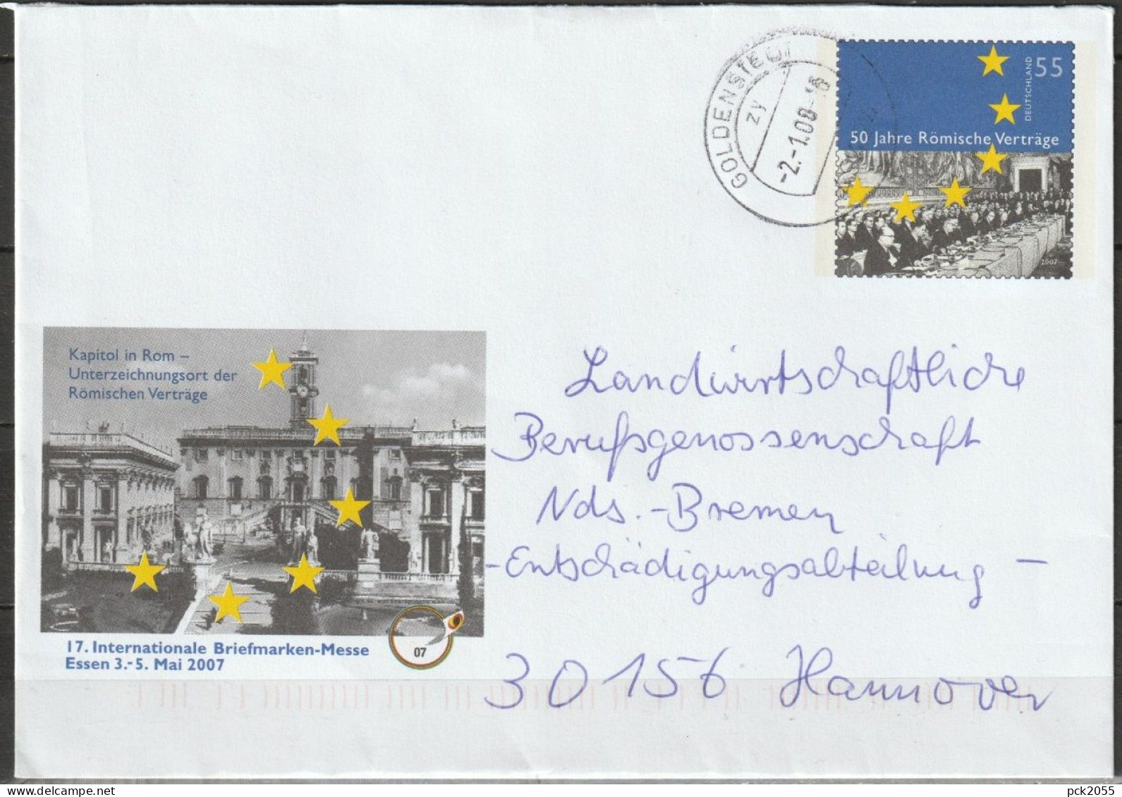 Bund Ganzsache 2007 MiNr.USo.134  125 Jahre Kieler Woche (d 3544 ) - Sobres - Usados