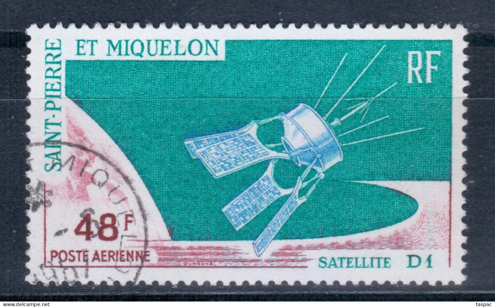 St. Pierre And Miquelon 1966 Mi# 415 Used - French Satellite D-1 / Space - Nordamerika