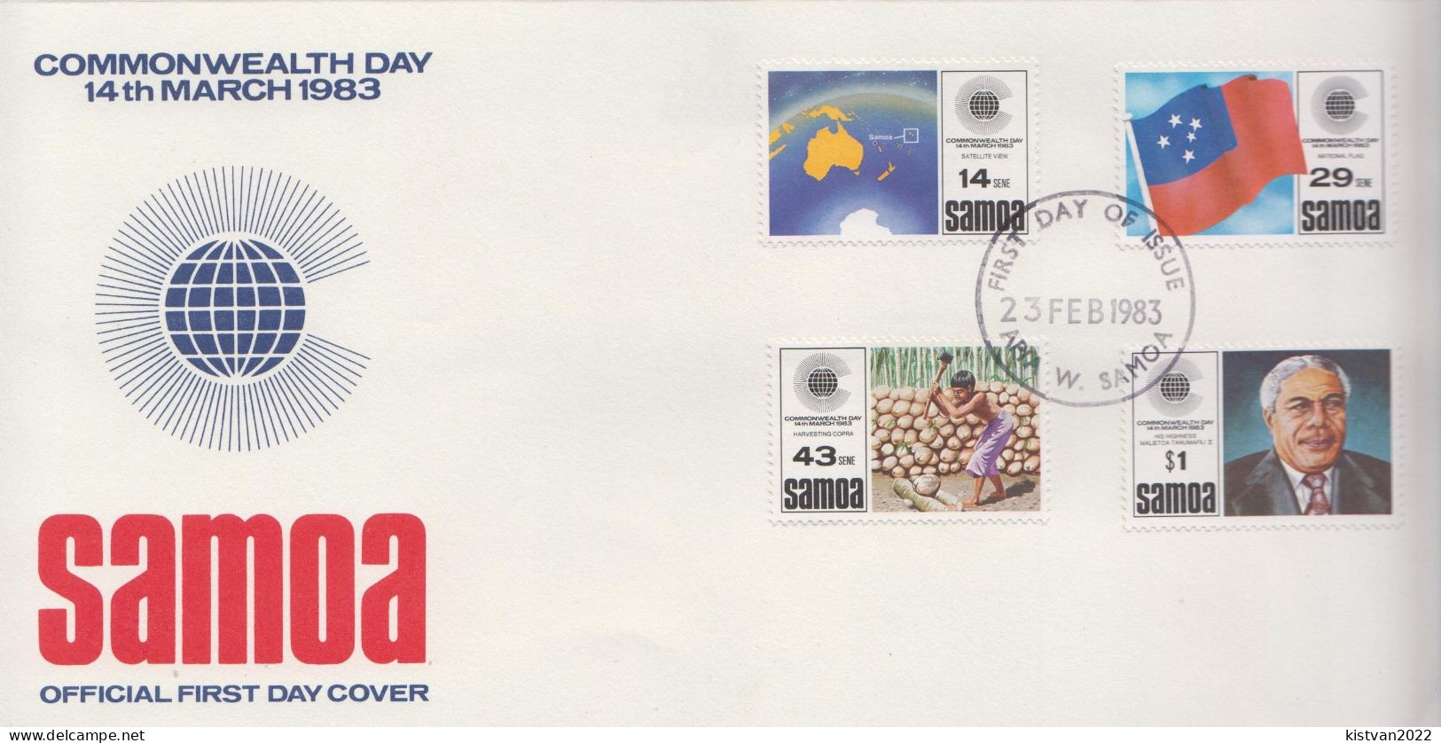 Samoa Set On FDC - Samoa