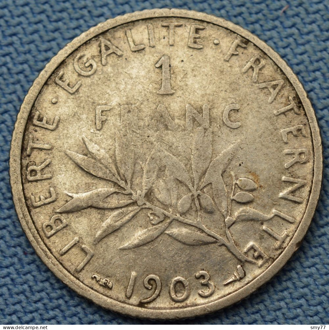 France • 1 Franc 1903  ►R1◄  Keydate - Millésime Moins Courant • TB25 / VF25  • Semeuse • [24-512] - 1 Franc