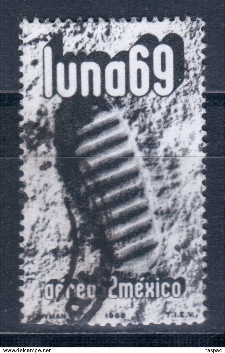 Mexico 1969 Mi# 1310 Used - Man's 1st Landing On The Moon / Space - Amérique Du Nord