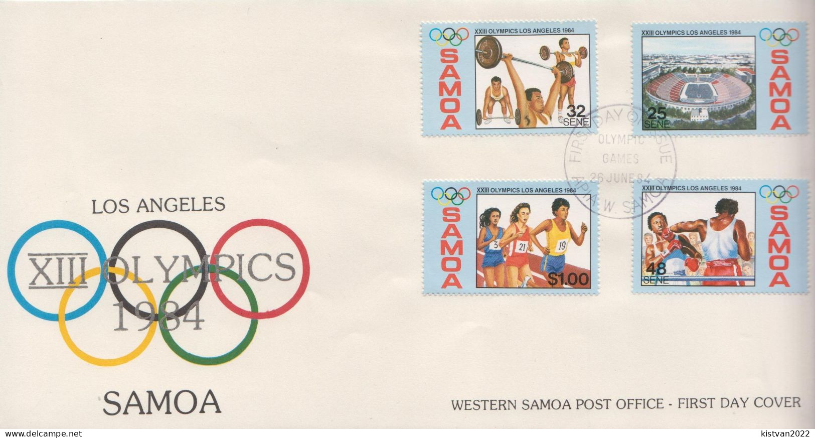 Samoa Set On FDC - Ete 1984: Los Angeles