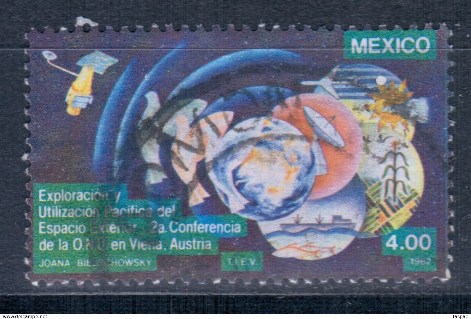 Mexico 1982 Mi# 1831 Used - 2nd UN Conference On Peaceful Uses Of Outer Space, Vienna - North  America