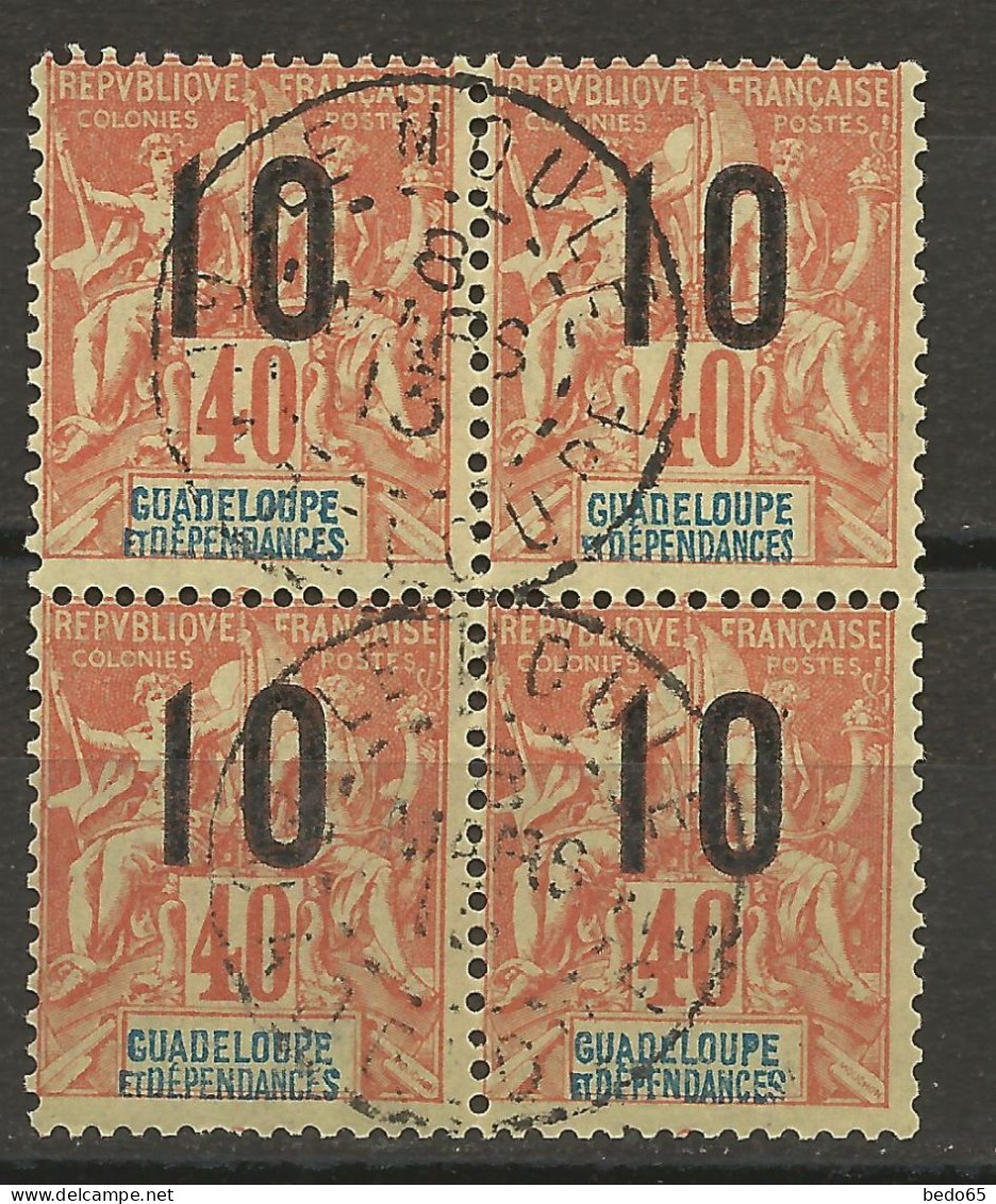 GUADELOUPE N° 74 Bloc De 4 CACHET LE MOULE / Used - Used Stamps