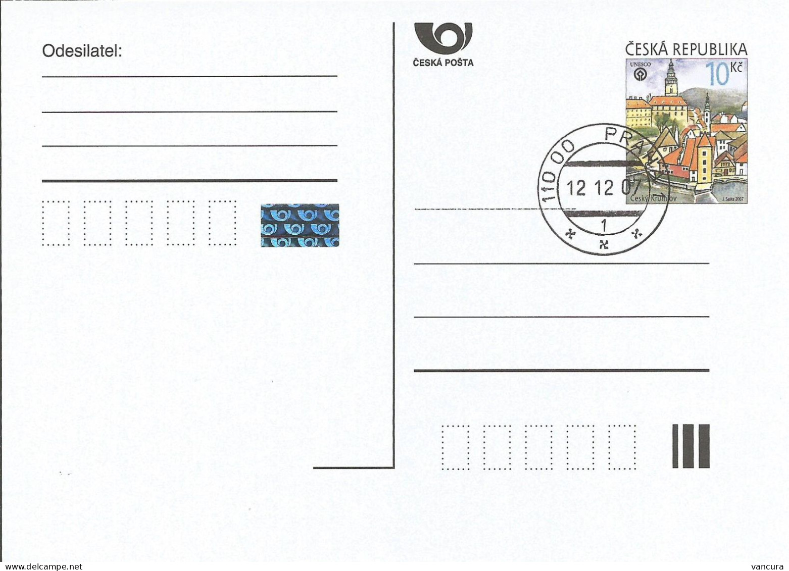 CDV 114 A Czech Republic - Cesky Krumlov 2007 - Cartoline Postali