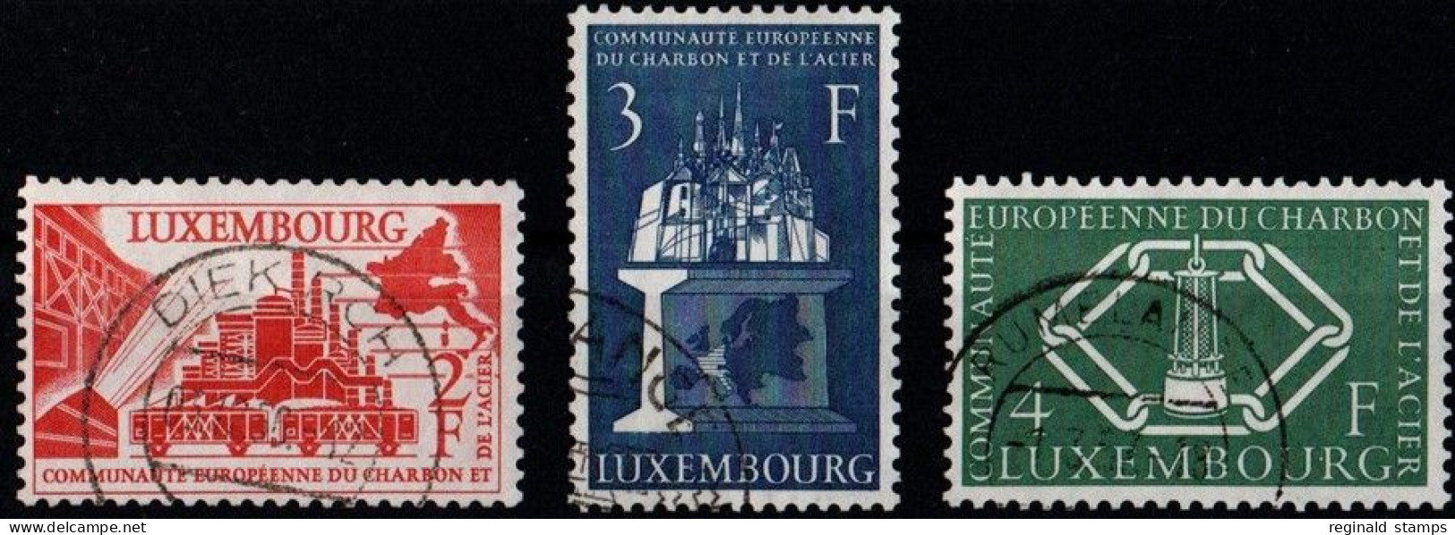 Luxembourg 1956 European Coal & Steel, Used. Mi 552-554 (Ref: 1078) - Oblitérés
