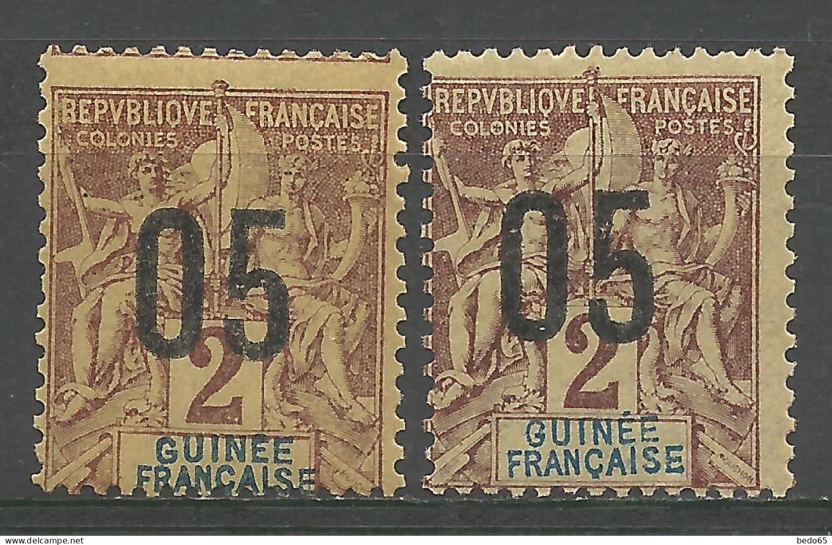 GUINEE N° 48 X 2 Nuances NEUF** LUXE SANS CHARNIERE / Hingeless / MNH - Nuevos