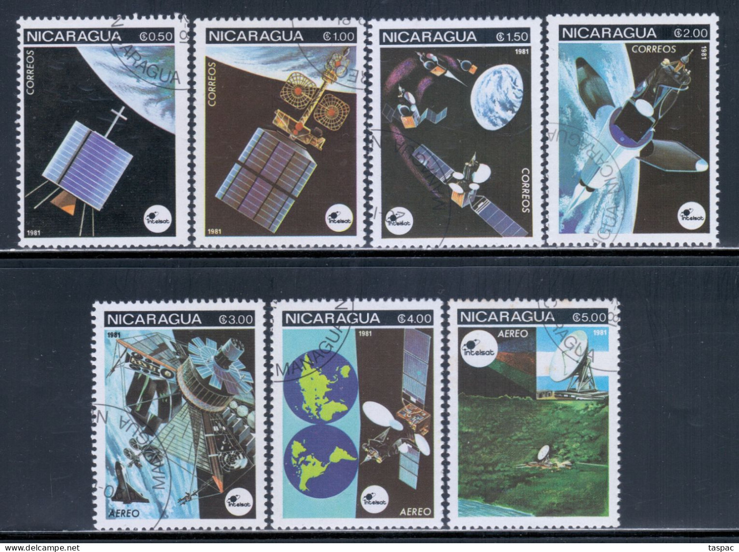 Nicaragua 1981 Mi# 2224-2230 Used - Space Communications / Satellites - North  America