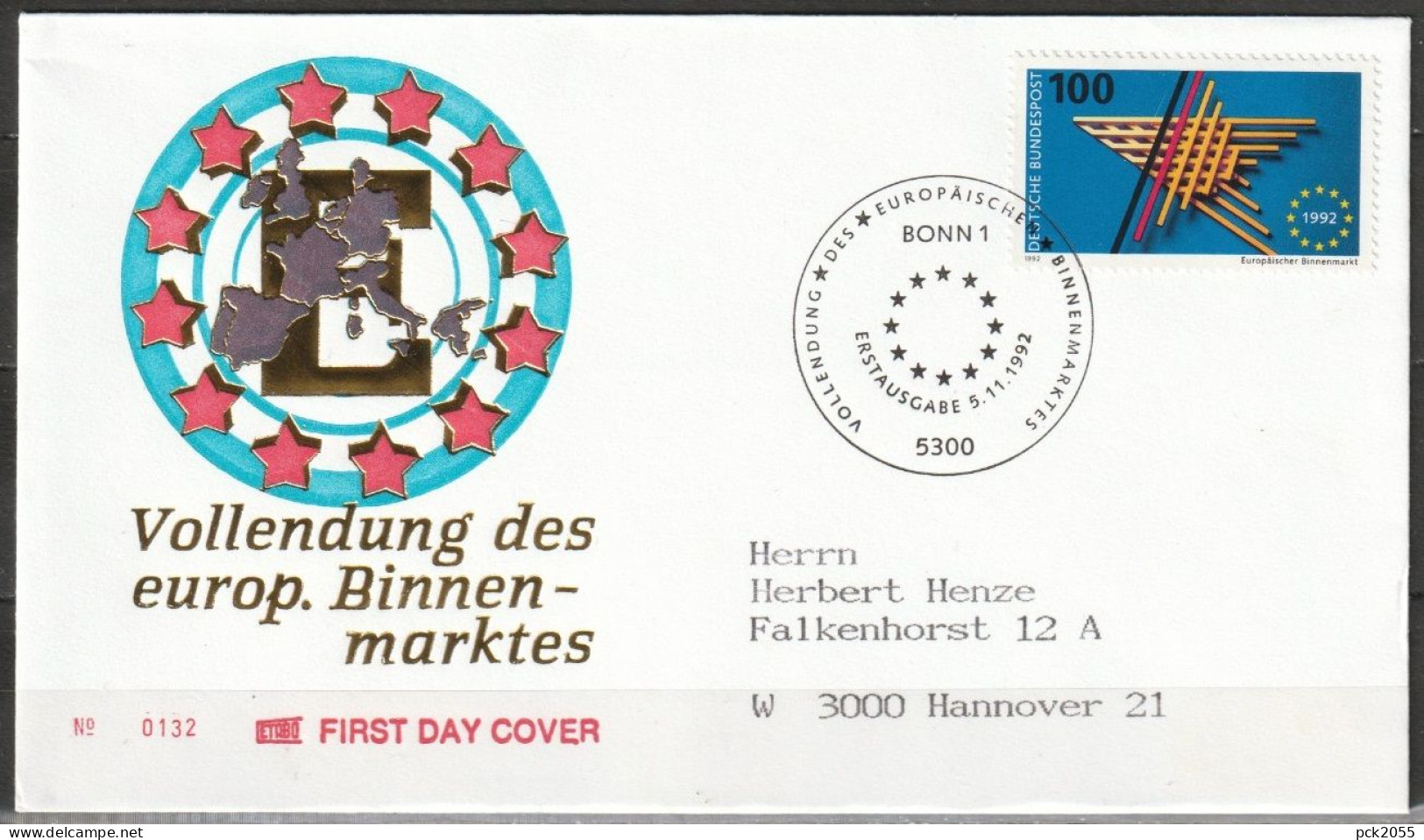 Bund FDC 1992 Nr.1644 Europäischer Binnenmarkt ( D 3571 )günstige Versandkosten - 1991-2000