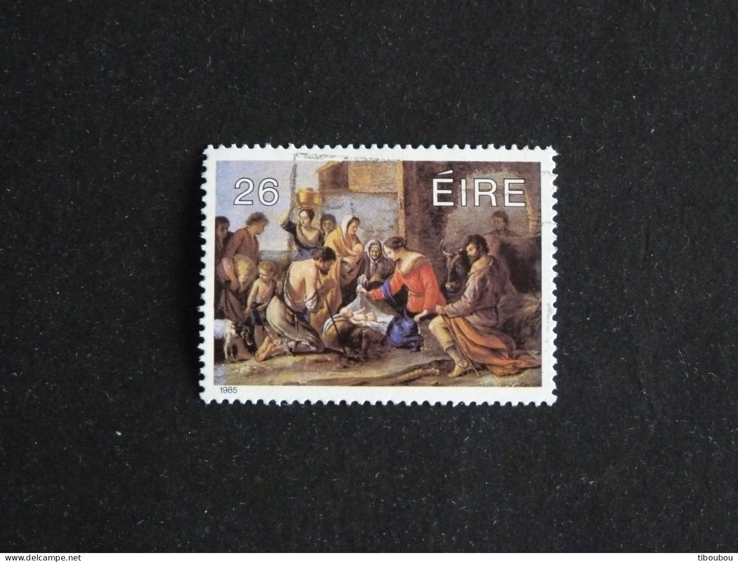 IRLANDE IRELAND EIRE YT 585 OBLITERE - NOEL CHRISTMAS ADORATION DES BERGERS LOUIS LE NAIN PEINTRE - Usati