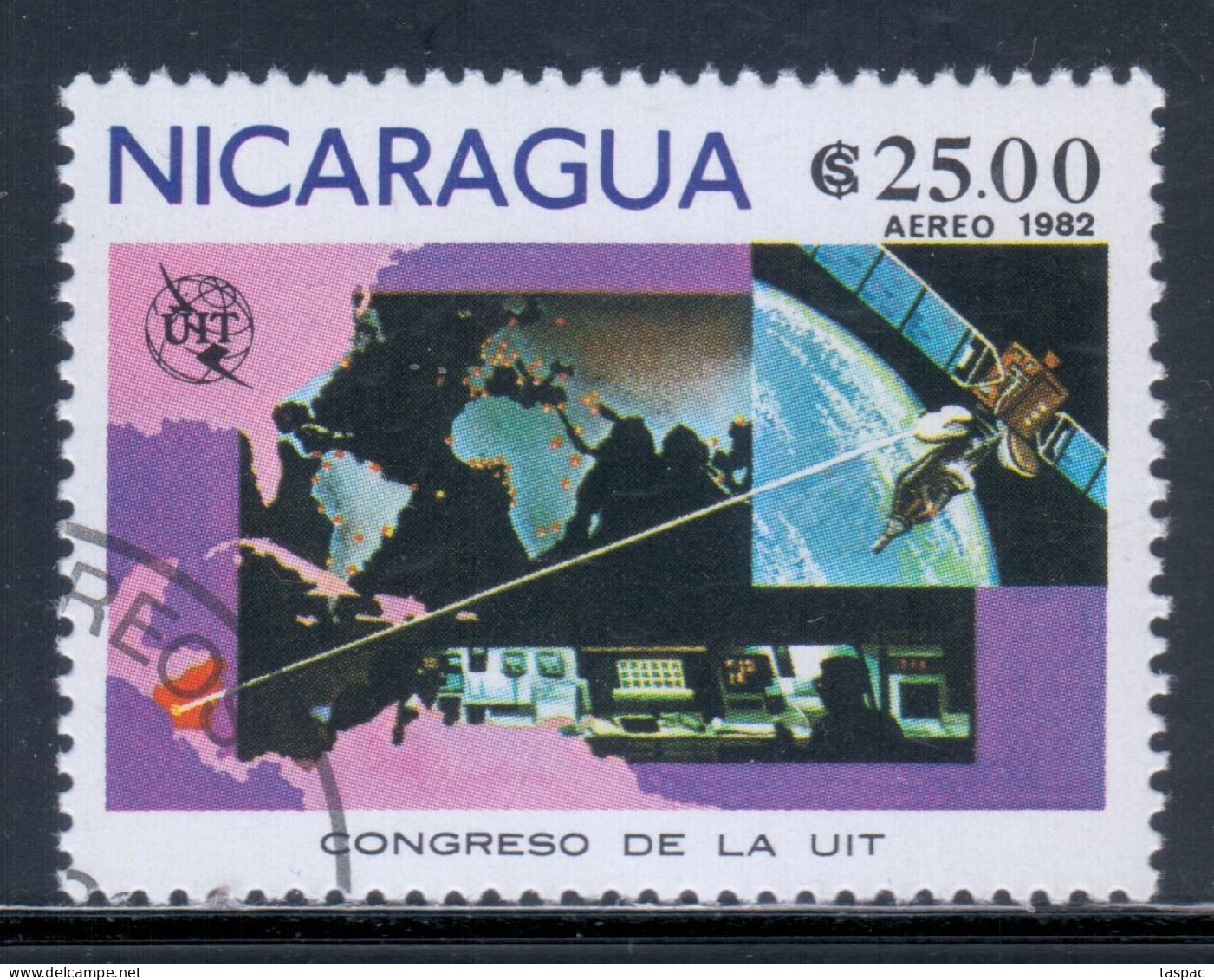 Nicaragua 1982 Mi# 2253 Used - Intl. ITU Congress / Space - Nicaragua
