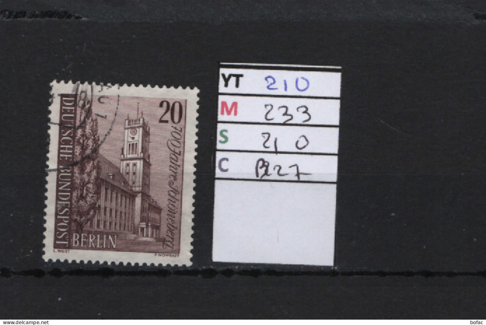 P. FIXE Obl  210 YT 233 MIC 210 SCO B227 GIB Schöneberg 1964 *Berlin* 75/01 - Gebruikt