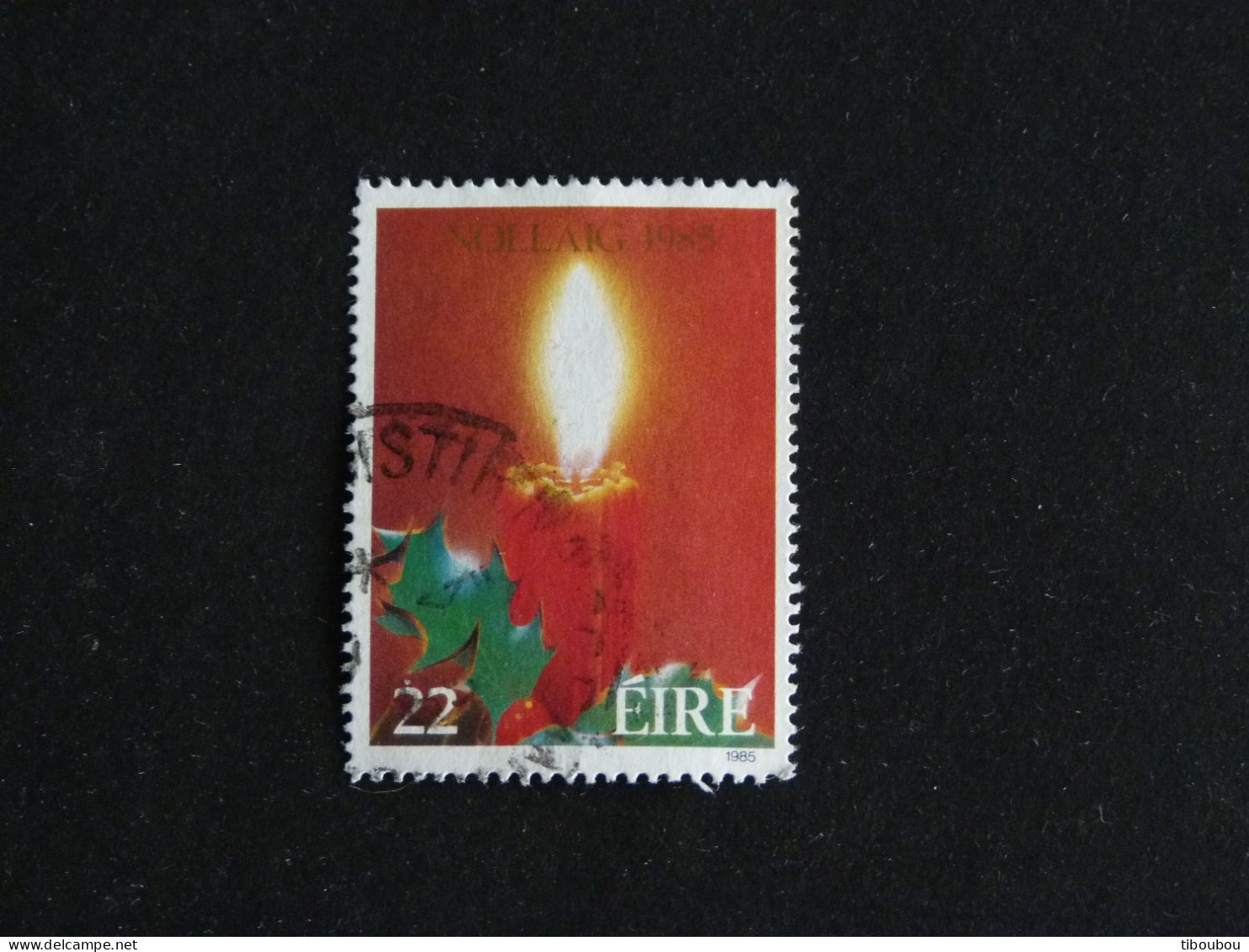 IRLANDE IRELAND EIRE YT 586 OBLITERE - NOEL CHRISTMAS BOUGIE ET HOUX - Used Stamps