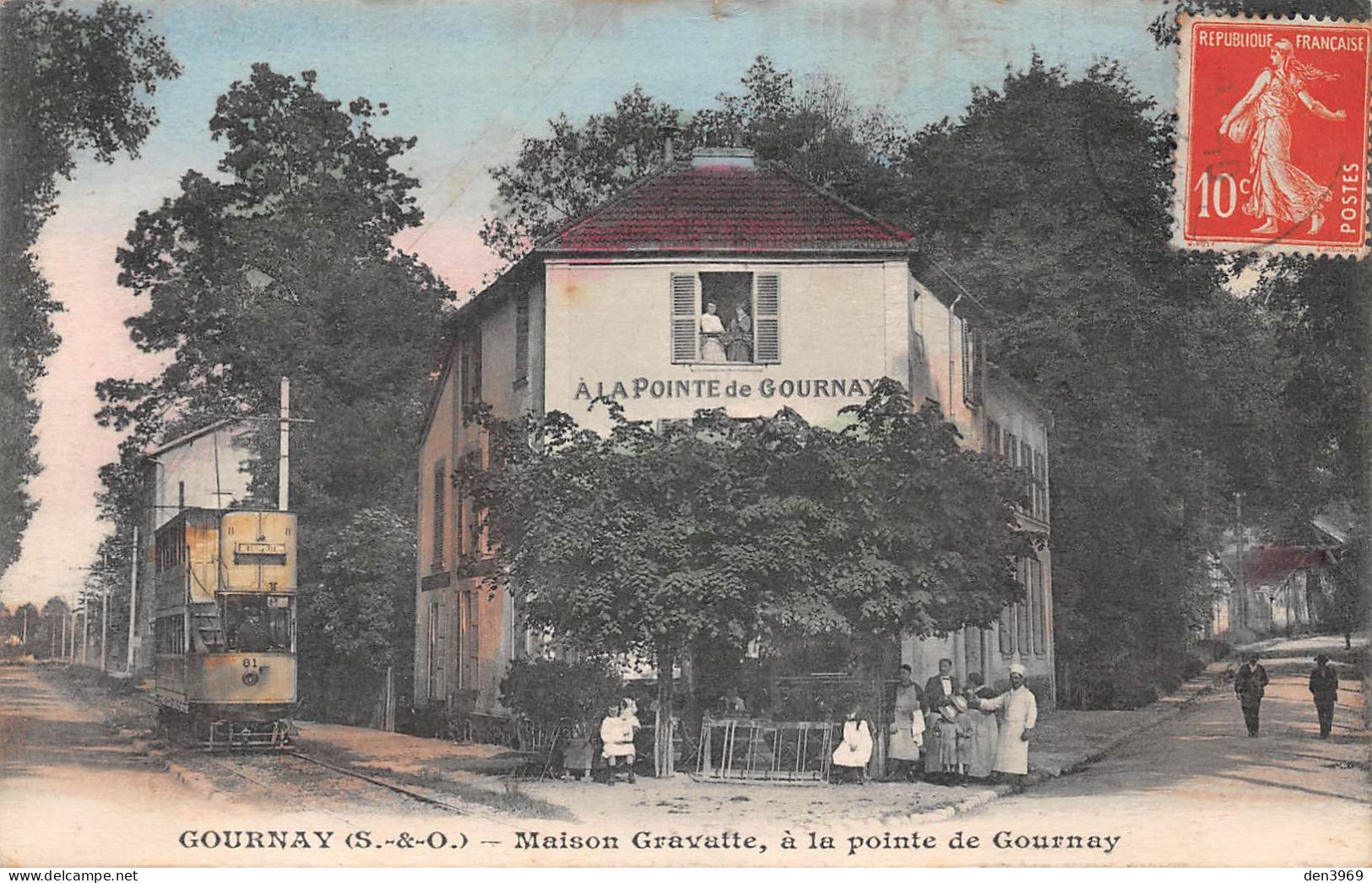 GOURNAY-sur-Marne (Seine-Saint-Denis) - Maison Gravatte, A La Pointe De Gournay - Tramway - Voyagé (2 Scans) - Gournay Sur Marne