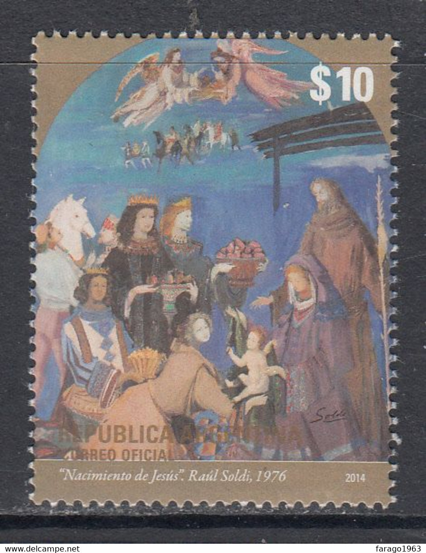 2014 Argentina Christmas Navidad Noel JOINT ISSUE Complete Set Of 1 MNH - Unused Stamps