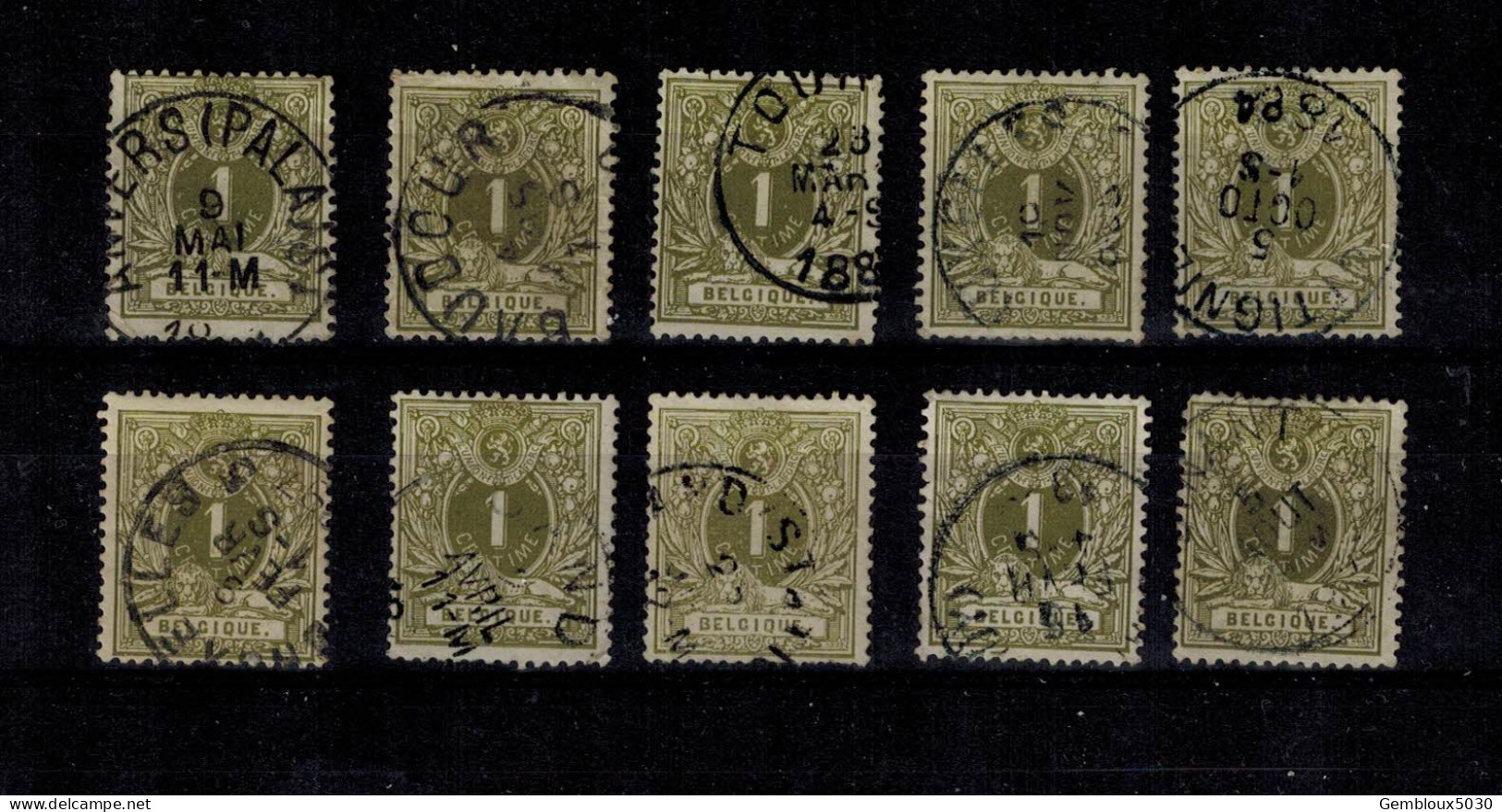 Belgique  N° 42 X 10 - Lots & Kiloware (mixtures) - Max. 999 Stamps