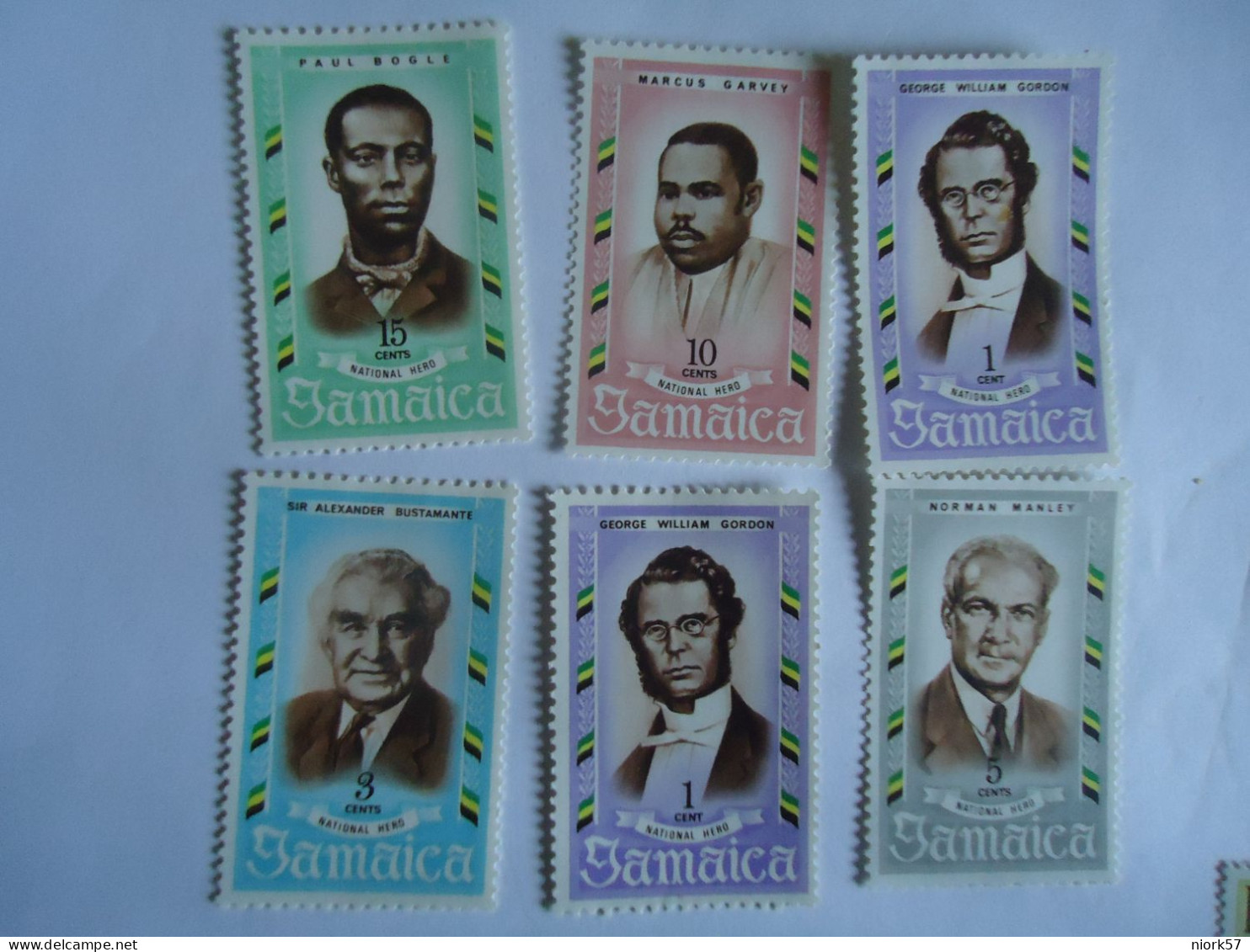 JAMAICA MNH  6  STAMPS FAMOUS PEOPLES  NATIONALE HEROES - Jamaica (1962-...)