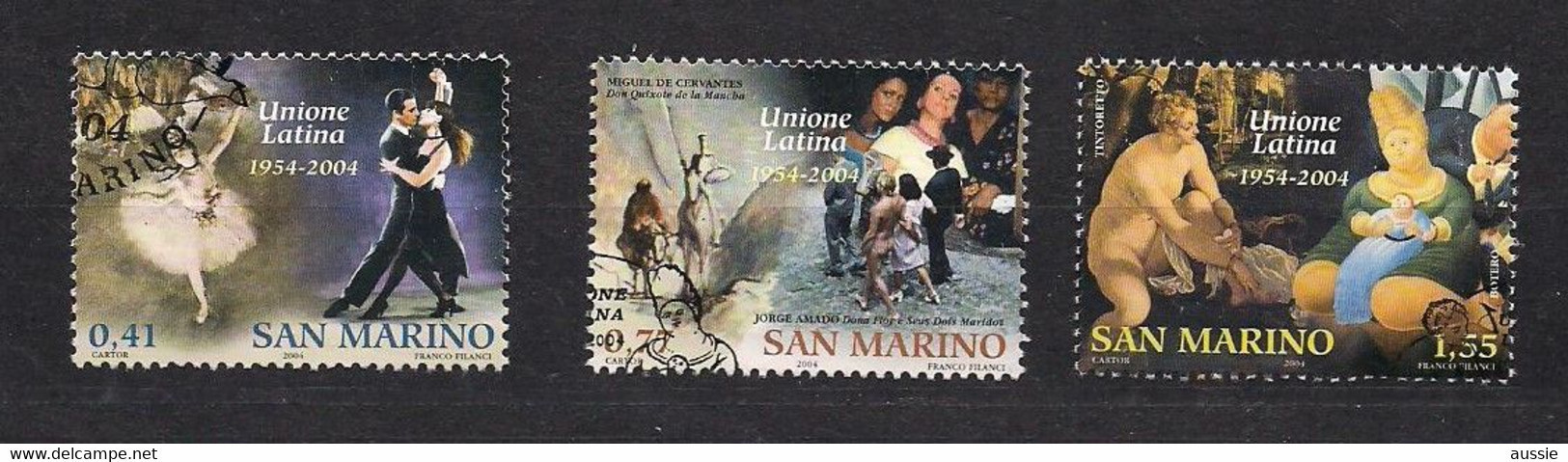 San Marino Saint-Marin 2004 Yvertn° 1932-1934 (°) Oblitéré Used Cote 6,50 € L' Union Latine Latina - Gebruikt
