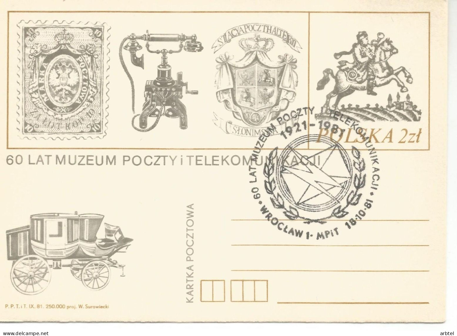 POLONIA ENTERO POSTAL TELEFONO TELEPHONE PHONE TELECOM 1983 - Telecom