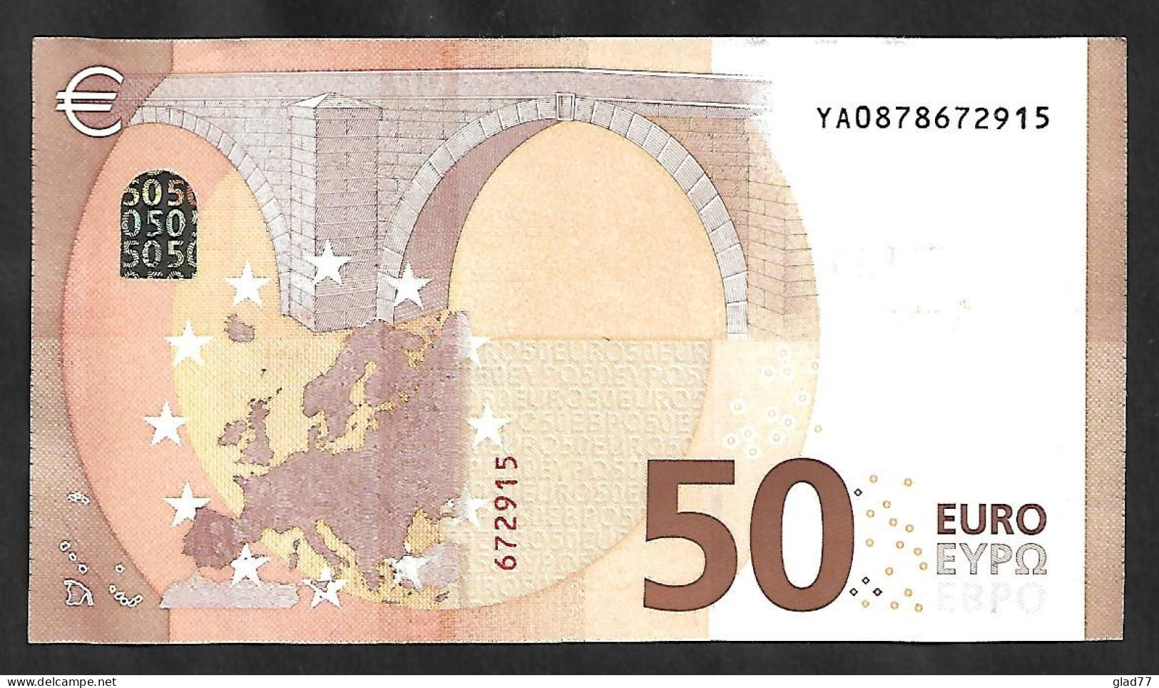 Greece  "Y" 50  EURO ! Draghi  Signature!! UNC  (from Bundle) "Y" Printer  Y002H4 !! - 50 Euro