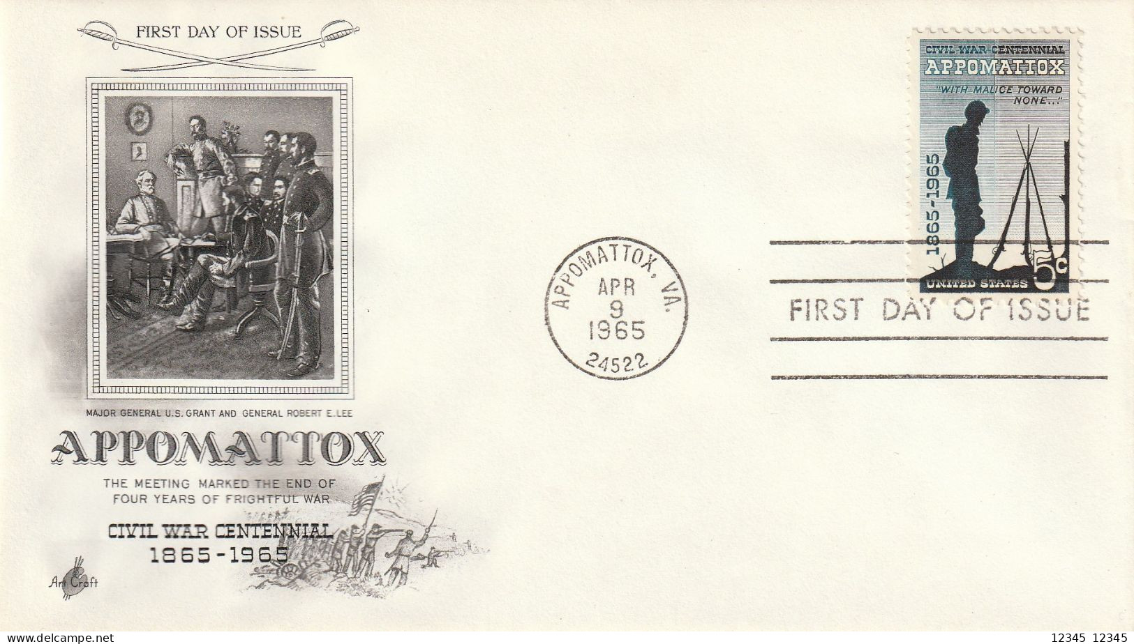 USA 1965, FDC Unused, Civil War Centennial 1865-1965 - 1961-1970