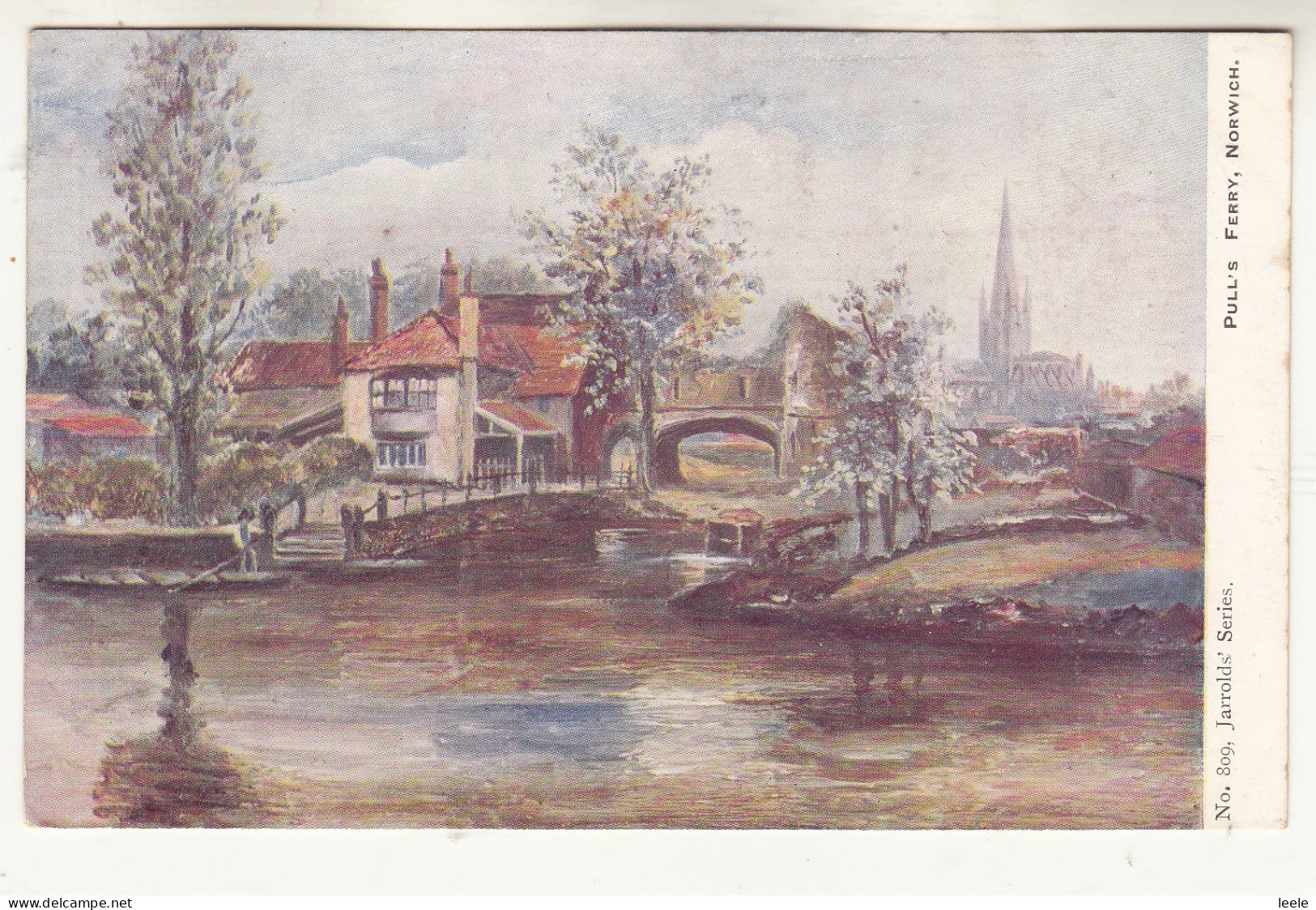 CQ39. Vintage Postcard.  Pull's Ferry, Norwich. Norfolk. - Norwich