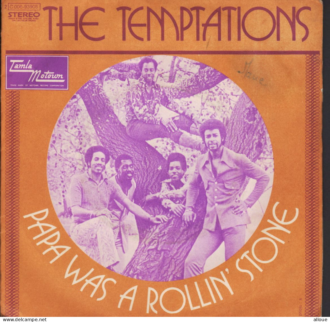 THE TEMPTATIONS - FR SP TAMLA MOTOWN - PAPA WAS A ROLLIN' STONE (INSTRUMENTAL + VOCAL) - Soul - R&B