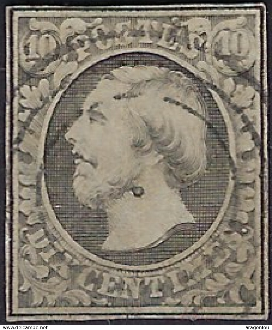 Luxembourg - Luxemburg - Timbre   1852   Guillaume   III    Cachet Barres - 1859-1880 Wappen & Heraldik