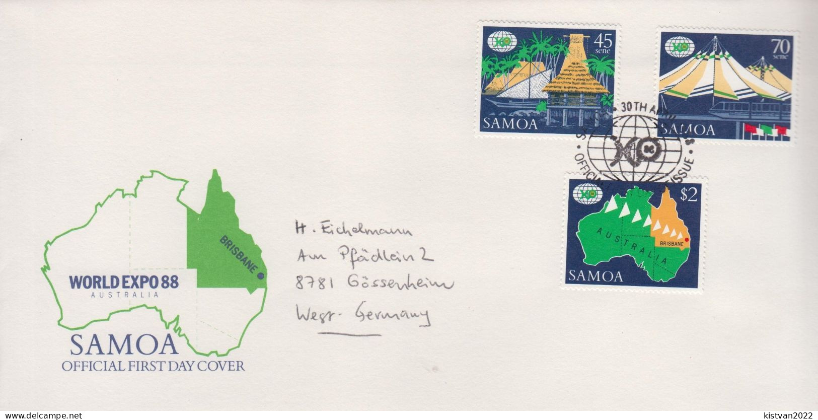 Samoa Set On Used FDC - Sonstige & Ohne Zuordnung