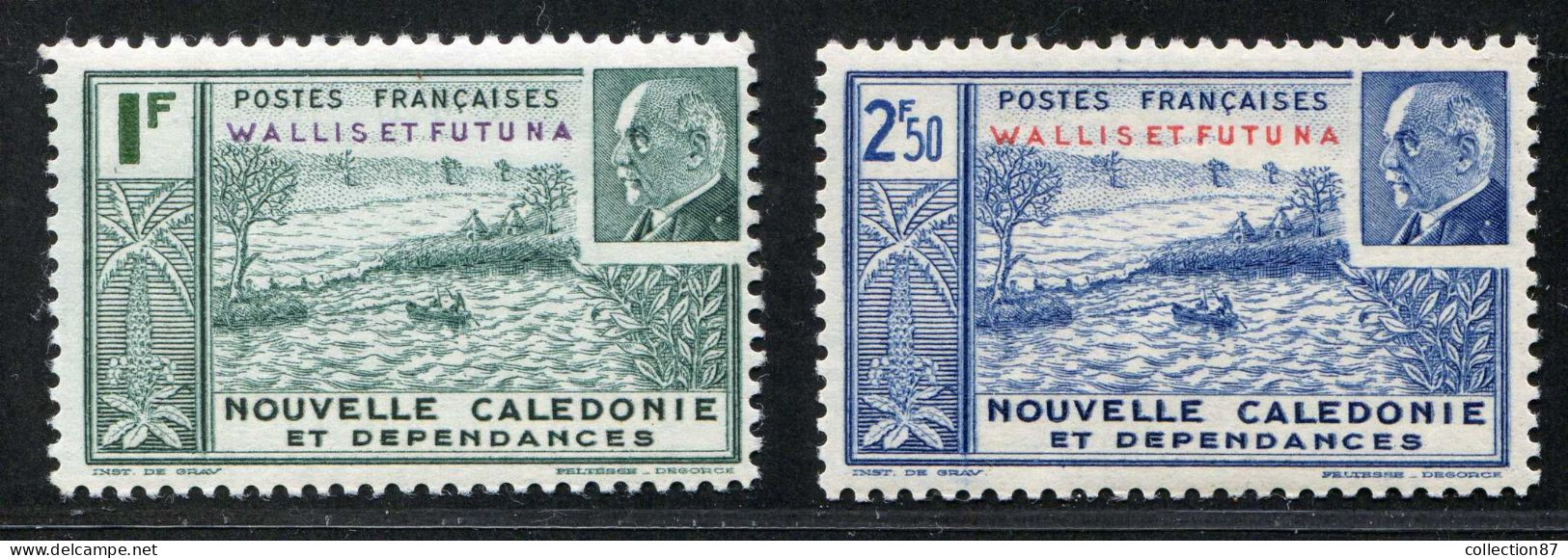 REF 086 > WALLIS Et FUTUNA < N° 90 * * 91 * * < Neuf Luxe Voir Dos - MNH * * < Maréchal Pétain < Cote 5 € - 1941 Série Maréchal Pétain