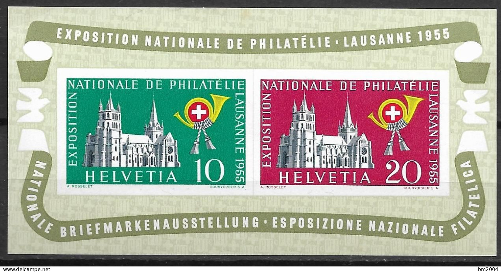 1955 Schweiz Mi. Bl. 15 **MNH    Nationale Briefmarkenausstellung, Lausanne - Nuevos