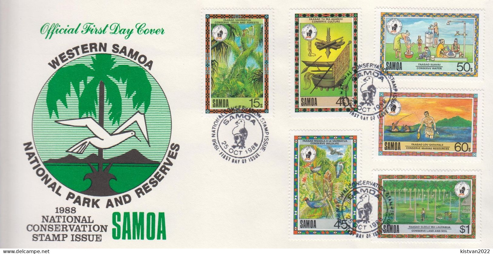 Samoa Set On FDCs - Umweltschutz Und Klima