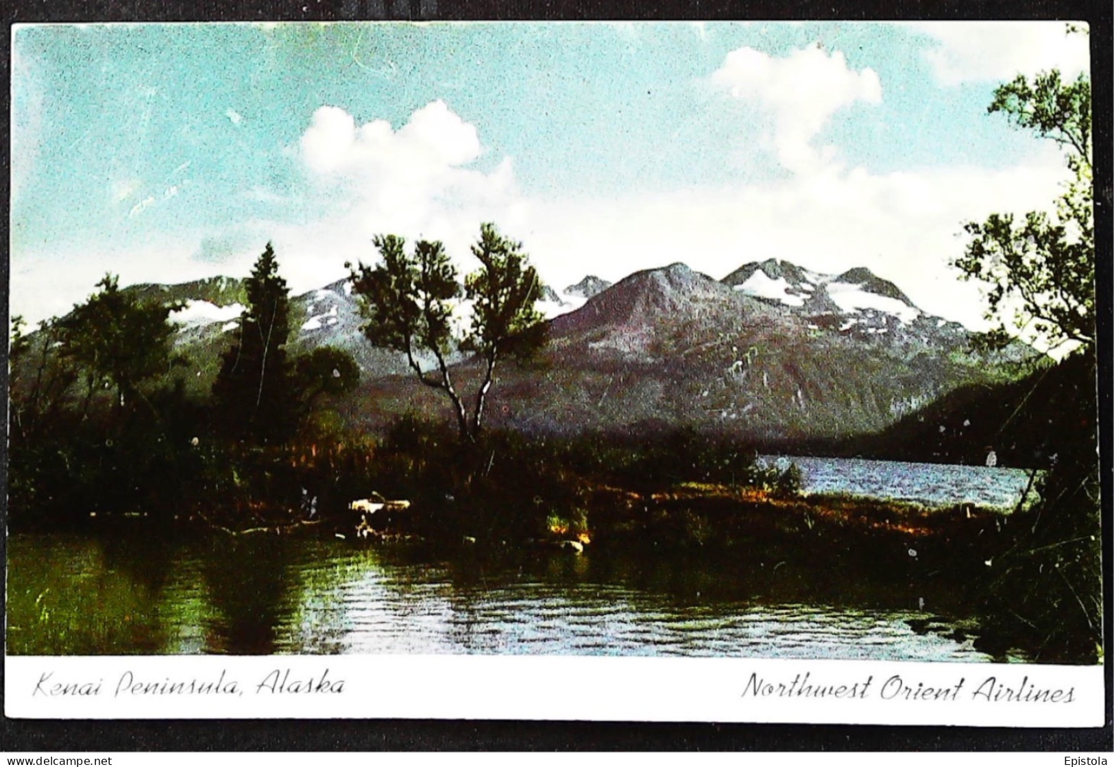 ► Northwest Orient Airlines. Post Card - Kenai Peninsula ALASKA - Autres & Non Classés