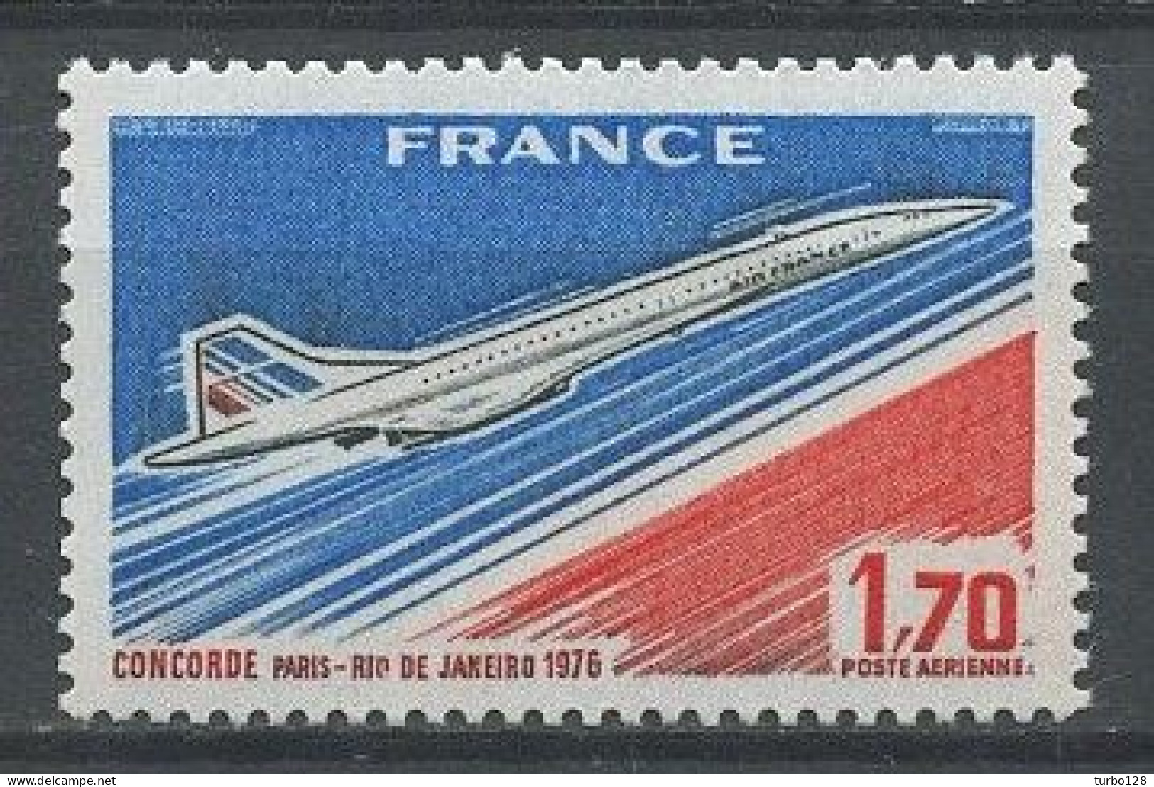 FRANCE 1976 PA N° 49 ** Neuf MNH Superbe C 1 € Avions Planes Concorde Paris-Rio De Janeiro Aviation Transports - 1960-.... Mint/hinged