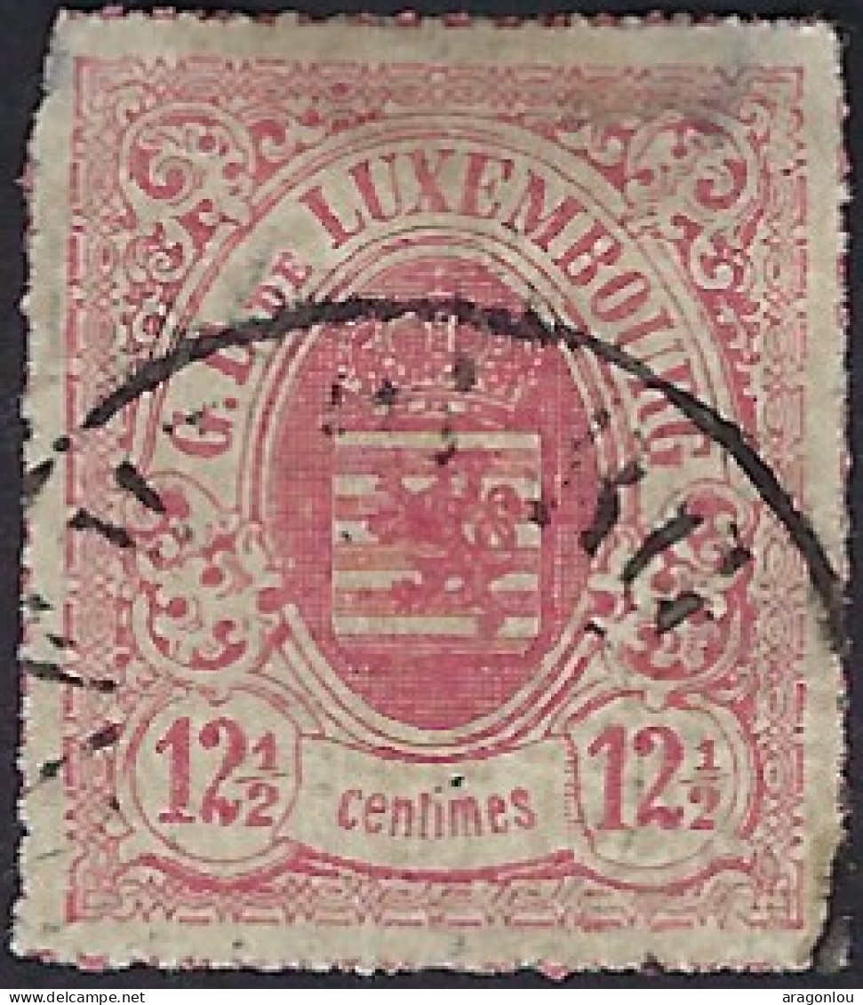 Luxembourg - Luxemburg - Timbre   Armoiries   1865    12,5C.   °    Michel 18     VC. 12,- - 1859-1880 Stemmi