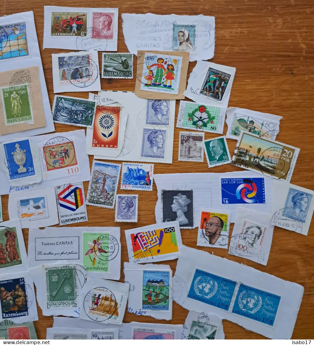 Lot Von 100 Briefmarken Von Sehr Alt Bis Neu Haupts.Luxemburg + Deutschland - Lots & Kiloware (max. 999 Stück)