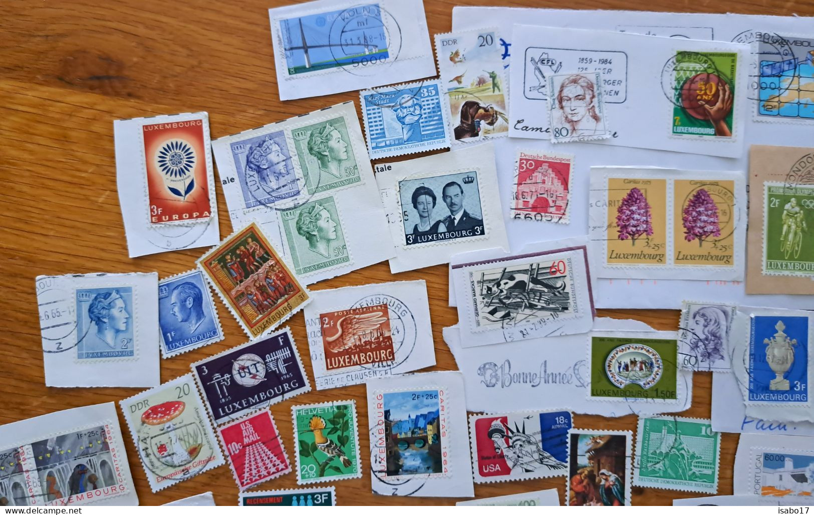 Lot Von 100 Briefmarken Von Sehr Alt Bis Neu Haupts.Luxemburg + Deutschland - Lots & Kiloware (mixtures) - Max. 999 Stamps