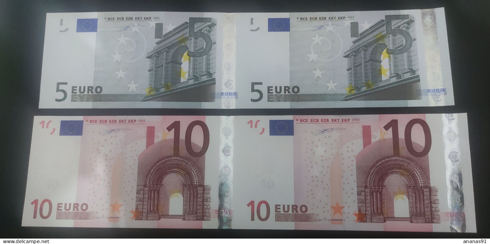 2 X 5€ + 2 X 10€  Duisenberg Germany Euro Unc - 10 Euro