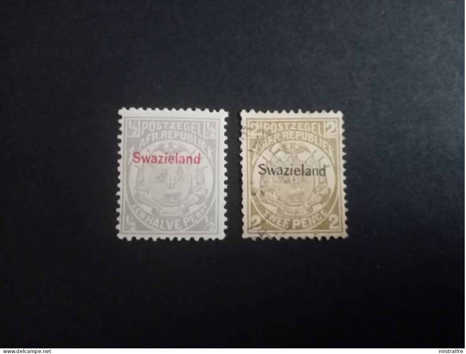 SWAZILAND. 1889-92. Timbres Du Transvaal De1885 Surchargés. N° 2 NEUF/N° 4 Oblitéré. Côte YT 2020 : 41,00 € - Swaziland (...-1967)