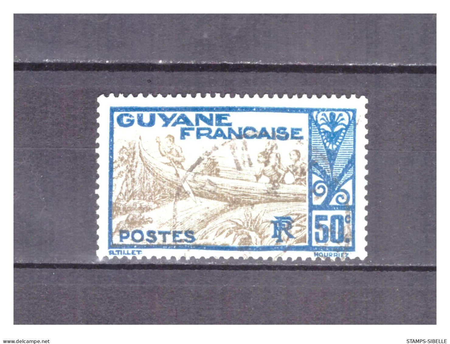 GUYANE    N °  120  .  50 C     OBLITERE   .  SUPERBE  . - Oblitérés