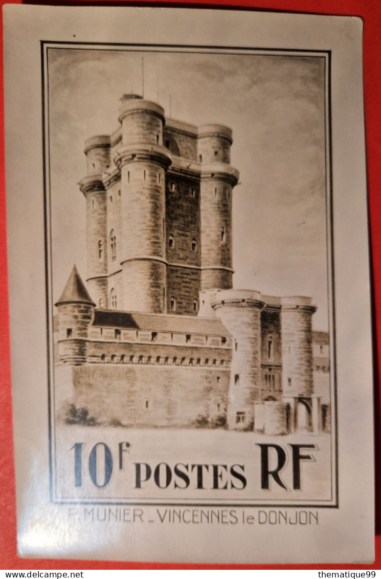 Epreuve Photo De La Maquette Originale De Murnier, Type Adopté (yv 393 - 1938) : Donjon De Vincennes - Storia Postale