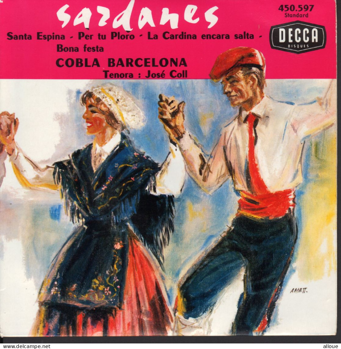 SARDANES N° 1 FR EP - SANTA ESPINA + 3 PAR COBLA BARCELONA AVEC JOSE COLL - World Music