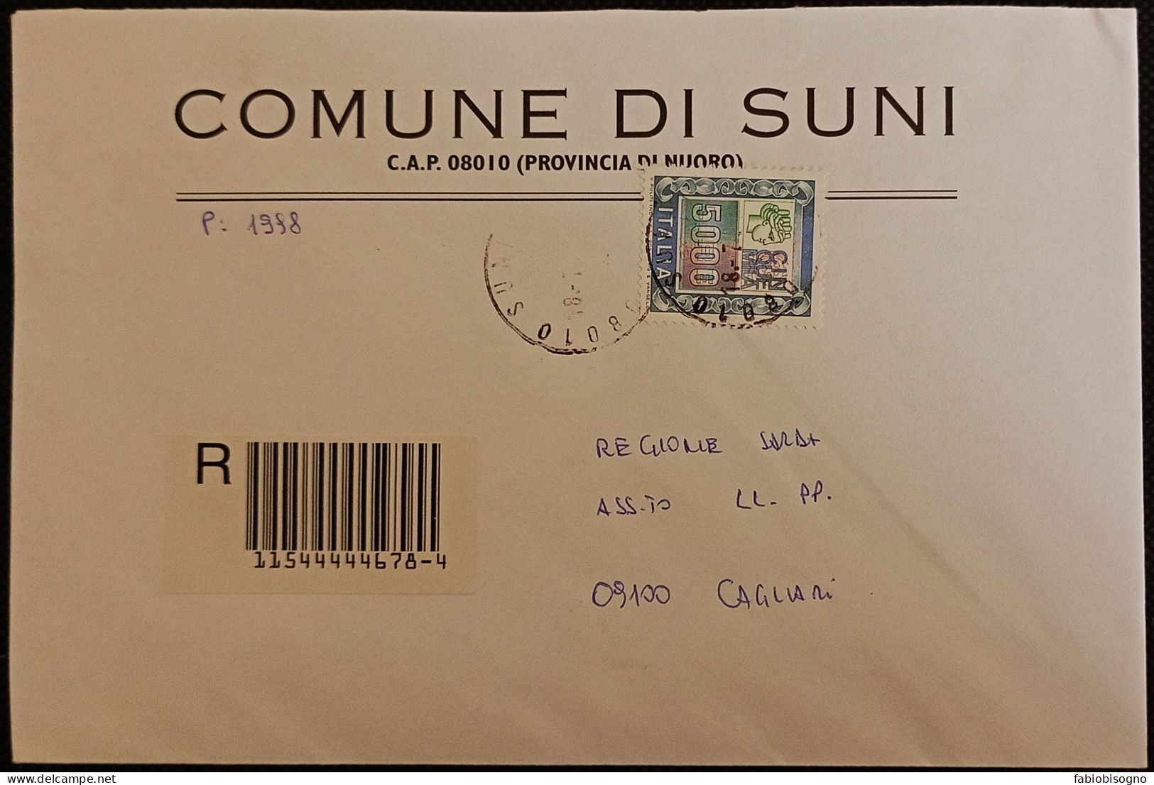 Comune Di Suini 18.7.1998 Alto Valore L.5000 - 1991-00: Storia Postale