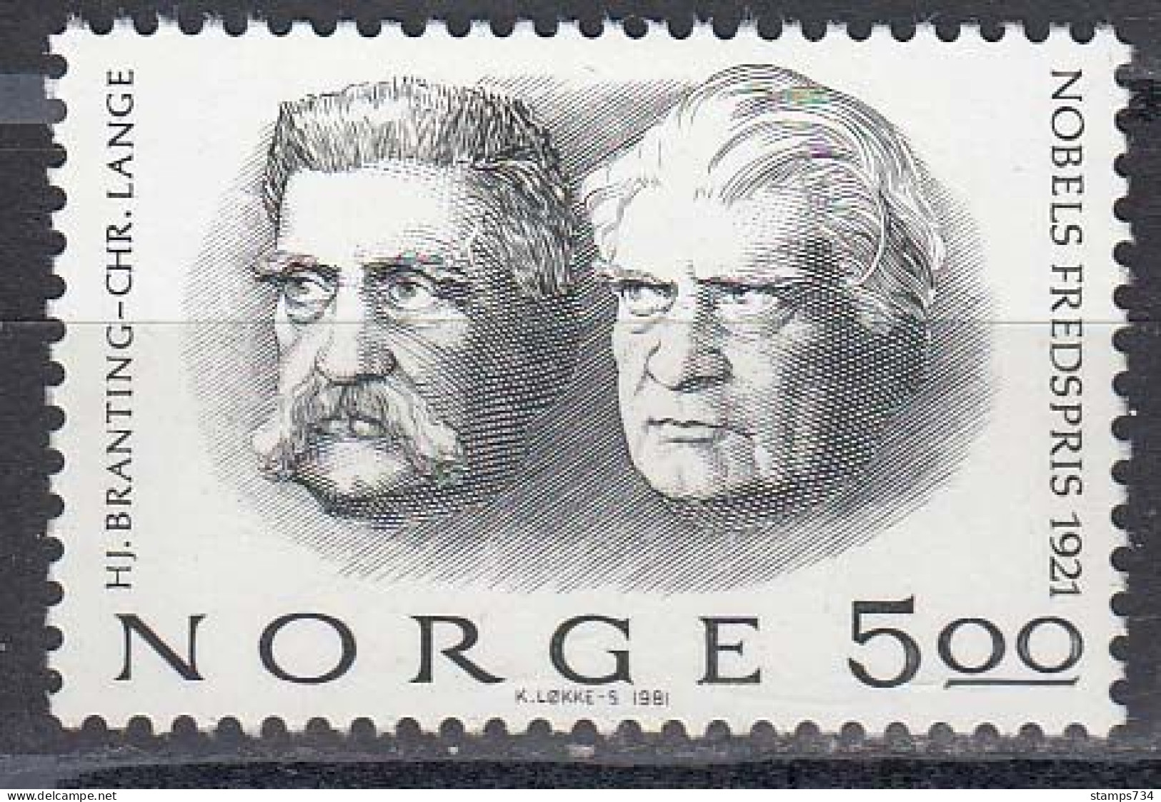 Norway 1981 - Nobelpreistraeger, Mi-Nr. 843, MNH** - Unused Stamps