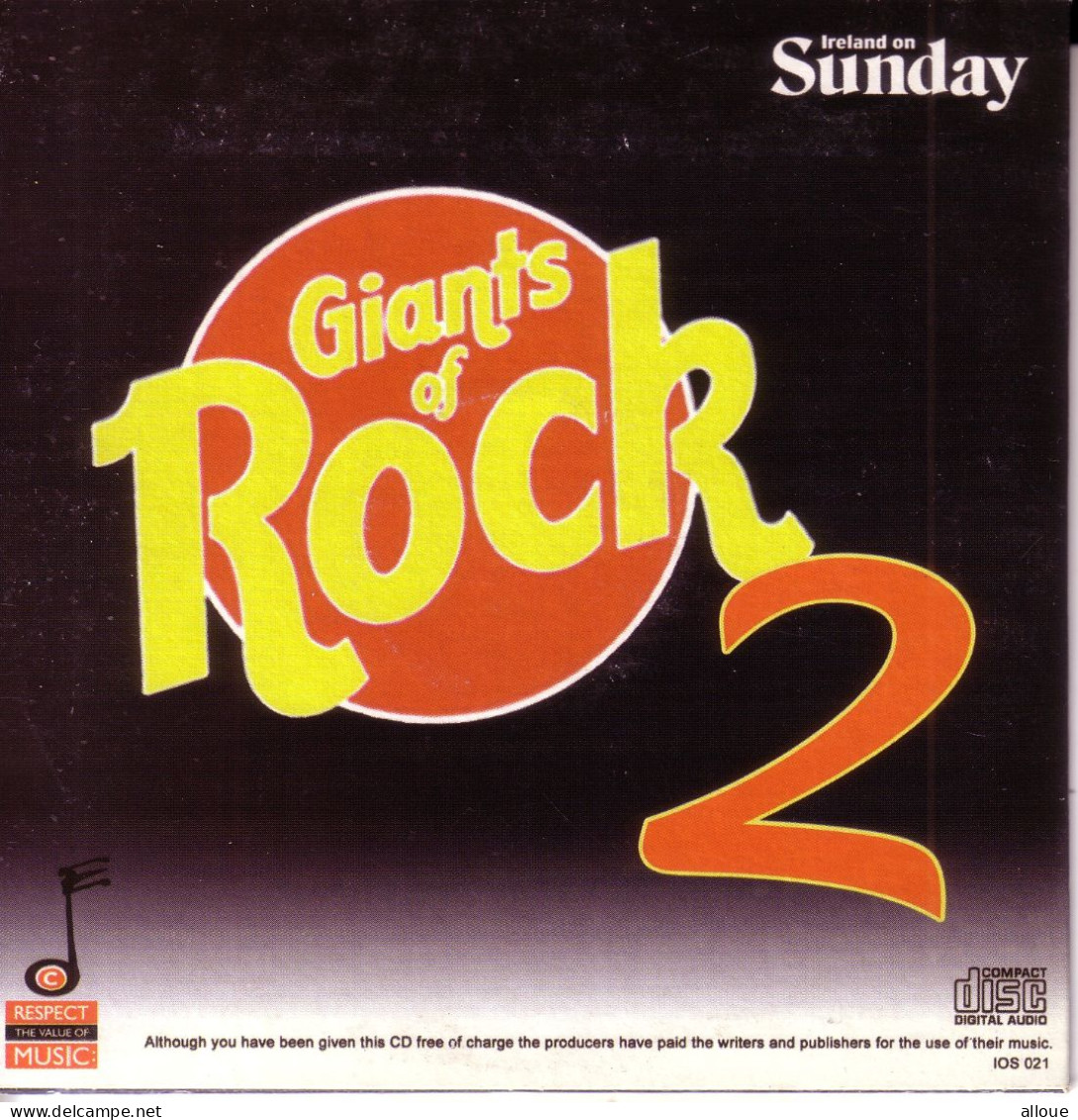 GIANTS OF ROCK 2 - CD IRELAND ON SUNDAY  - POCHETTE CARTON 10 TITRES FEAT : EUROPE,ALICE COOPER, SANTANA AND MORE - Altri - Inglese