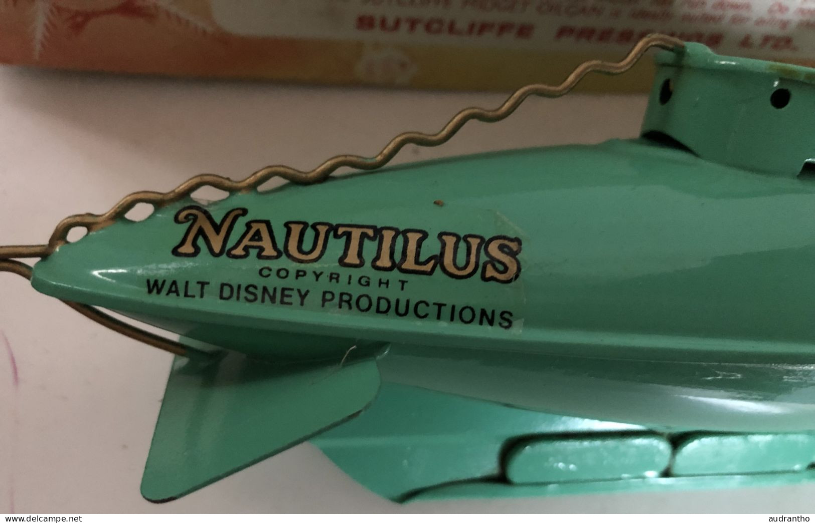 Sutcliffe Jouet Ancien En Fer - Sous-marin "NAUTILUS" Walt Disney - Royaume-Uni Dans Sa Boite 1950 - Antikspielzeug