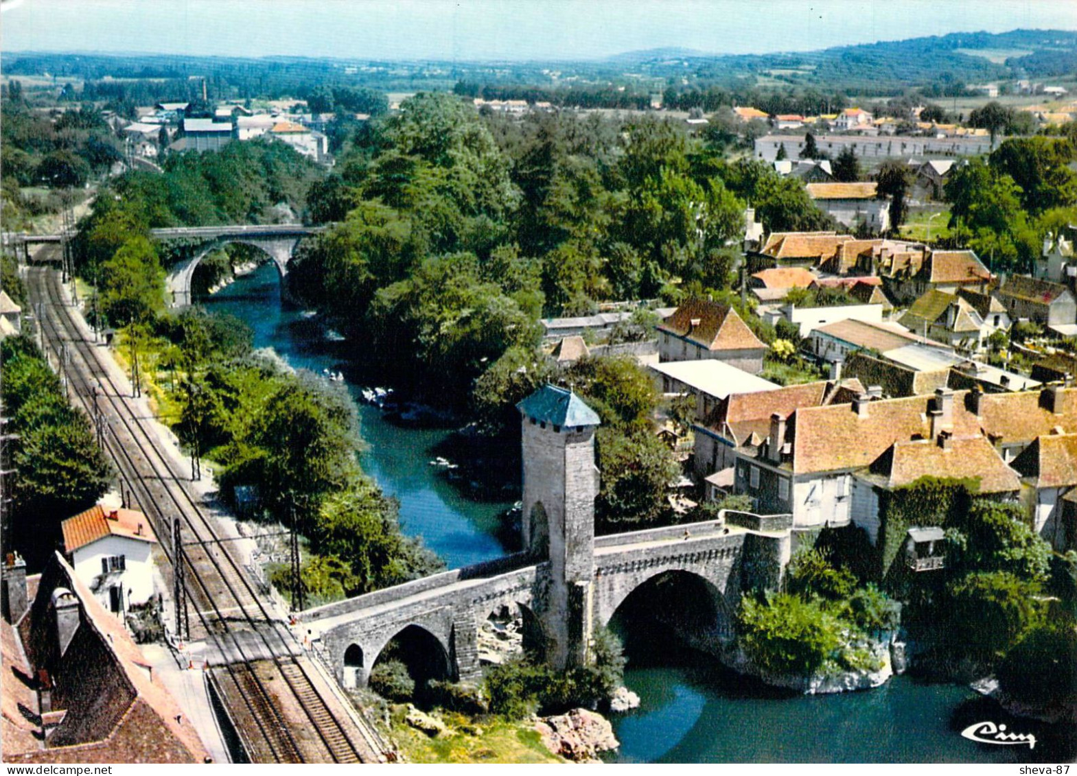 64 - Orthez - Vue Aérienne - Le Pont Vieux - Orthez